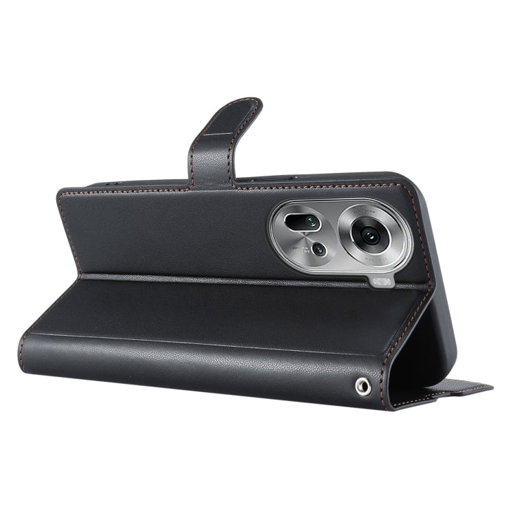 For OPPO Reno11 Global Voltage Ultra-thin Dot Leather Phone Case