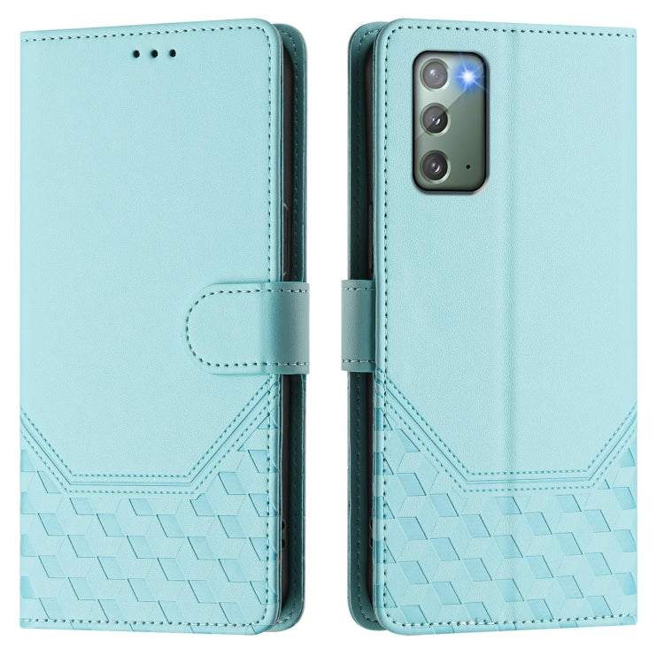 For Samsung Galaxy Note20 Honeycomb Embossing RFID Leather Phone Case