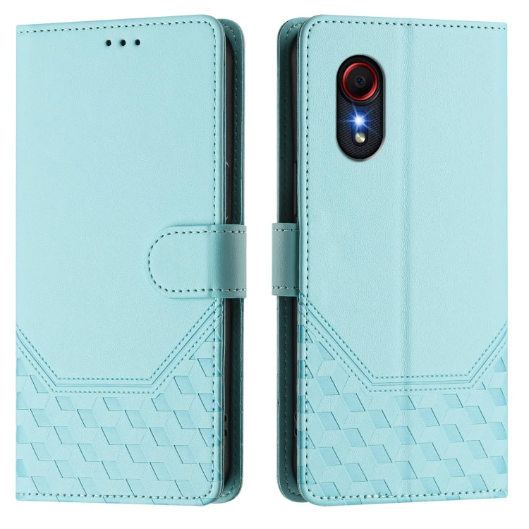 For Samsung Galaxy XCover 5 Honeycomb Embossing RFID Leather Phone Case