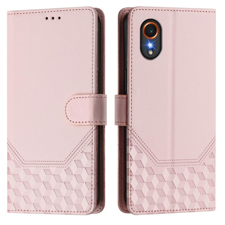 For Samsung Galaxy XCover7 Honeycomb Embossing RFID Leather Phone Case