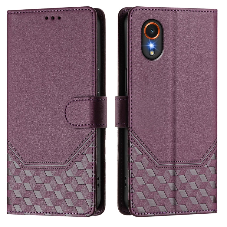 For Samsung Galaxy XCover7 Honeycomb Embossing RFID Leather Phone Case