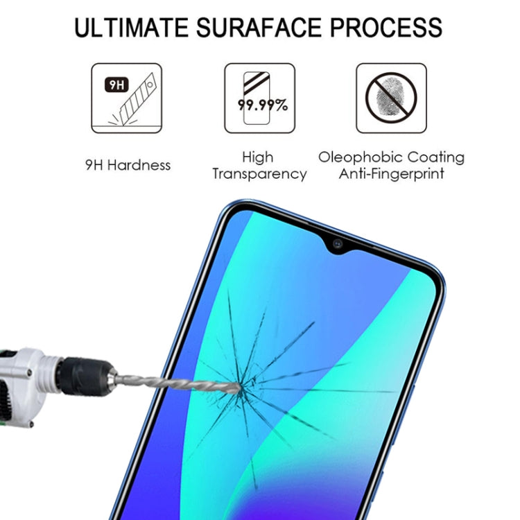 For OPPO Realme C15 25 PCS Full Glue Full Screen Tempered Glass Film
