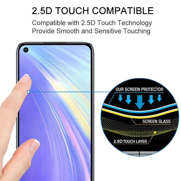 For OPPO Realme 6 25 PCS Full Glue Full Screen Tempered Glass Film