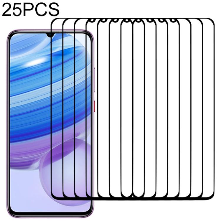 For Xiaomi Redmi 10X Pro 5G 25 PCS Full Glue Full Screen Tempered Glass Film