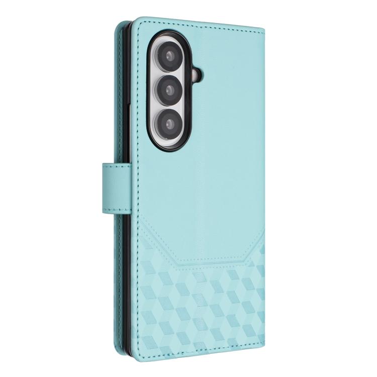 For Samsung Galaxy Z Fold7 5G Honeycomb Embossing RFID Leather Phone Case