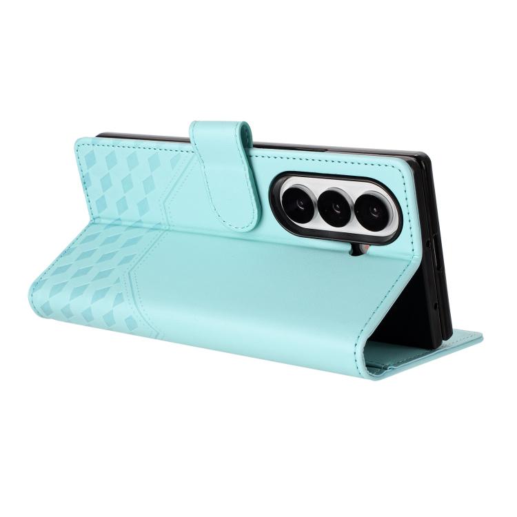 For Samsung Galaxy Z Fold7 5G Honeycomb Embossing RFID Leather Phone Case