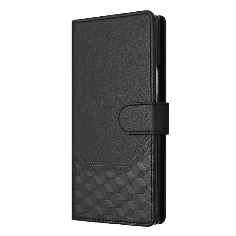 For Samsung Galaxy Z Fold7 5G Honeycomb Embossing RFID Leather Phone Case