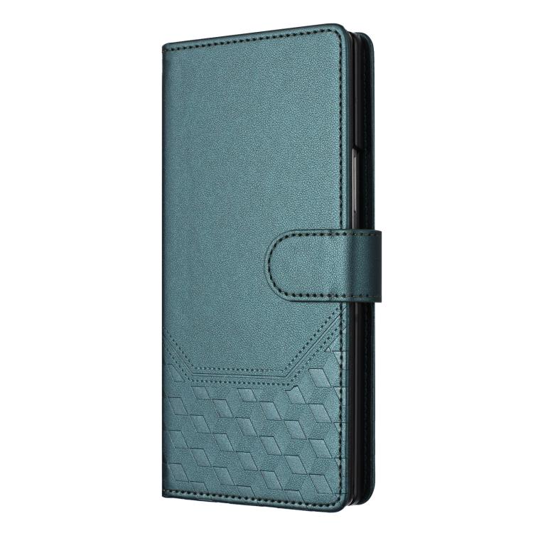 For Samsung Galaxy Z Fold7 5G Honeycomb Embossing RFID Leather Phone Case