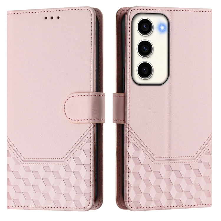 For Samsung Galaxy S23 5G Honeycomb Embossing RFID Leather Phone Case
