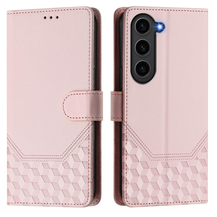 For Samsung Galaxy S23 FE 5G Honeycomb Embossing RFID Leather Phone Case