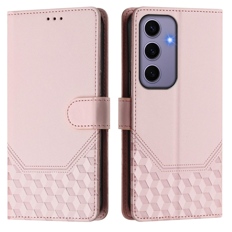 For Samsung Galaxy S24 5G Honeycomb Embossing RFID Leather Phone Case