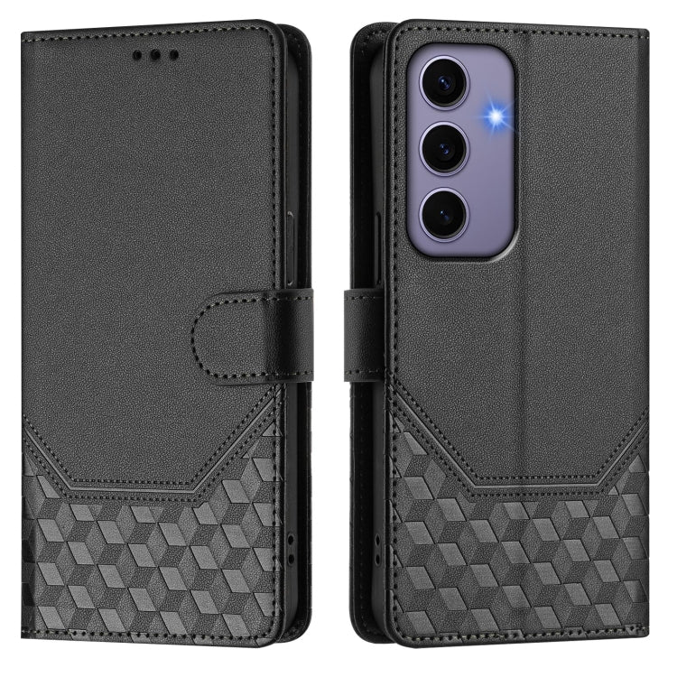 For Samsung Galaxy S24 5G Honeycomb Embossing RFID Leather Phone Case