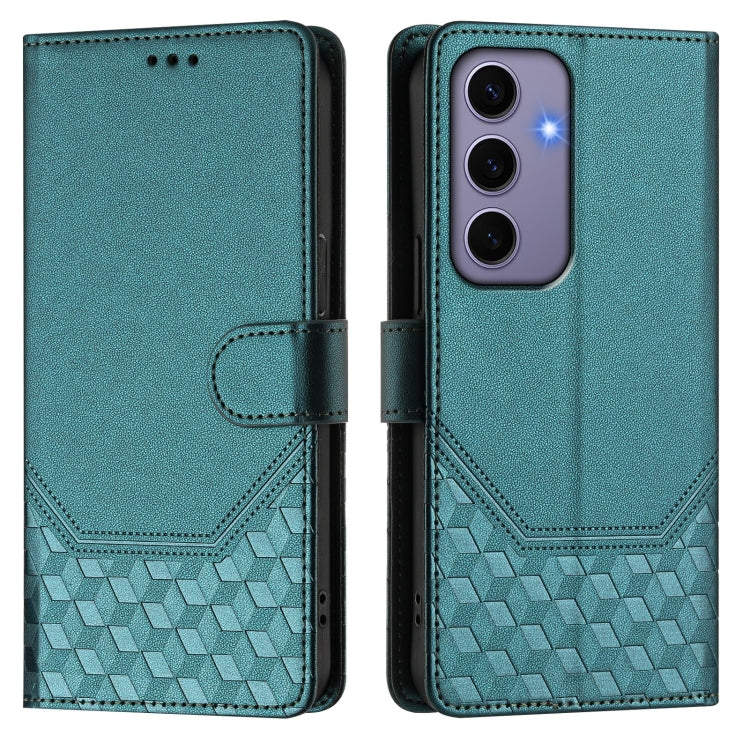 For Samsung Galaxy S24 5G Honeycomb Embossing RFID Leather Phone Case