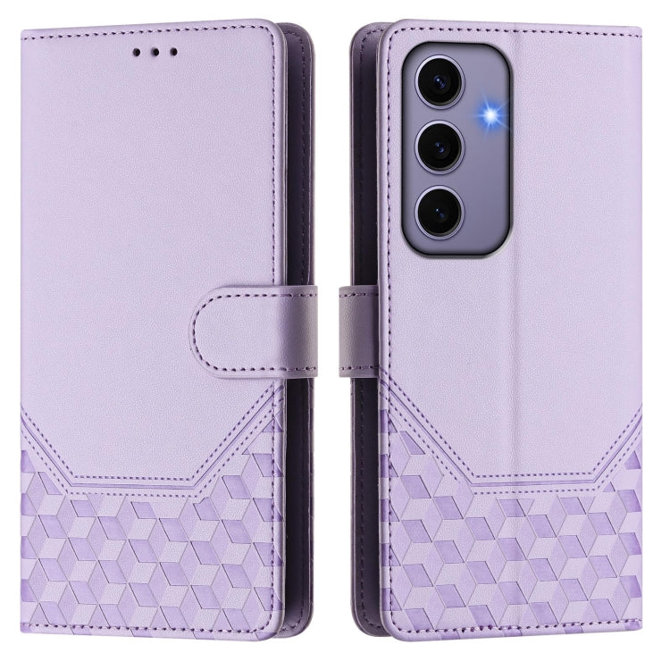 For Samsung Galaxy S24 5G Honeycomb Embossing RFID Leather Phone Case