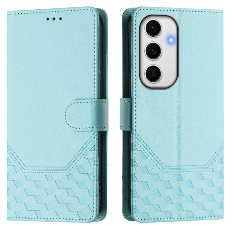For Samsung Galaxy S24 FE 5G Honeycomb Embossing RFID Leather Phone Case