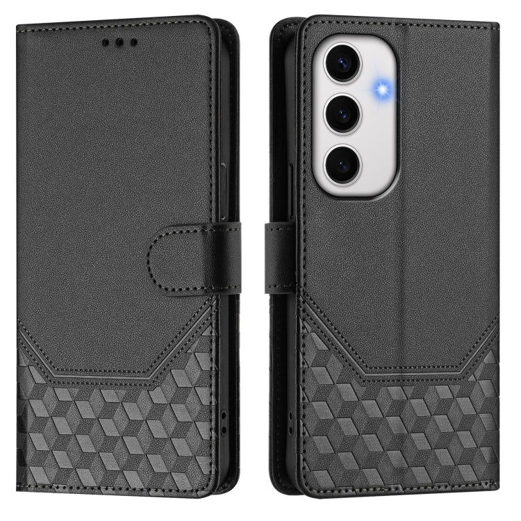 For Samsung Galaxy S24 FE 5G Honeycomb Embossing RFID Leather Phone Case