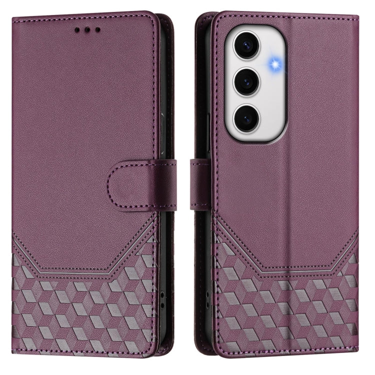 For Samsung Galaxy S24 FE 5G Honeycomb Embossing RFID Leather Phone Case