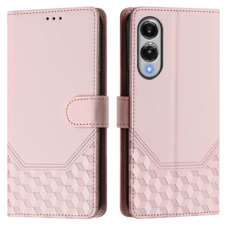 For Samsung Galaxy S25 Edge 5G Honeycomb Embossing RFID Leather Phone Case