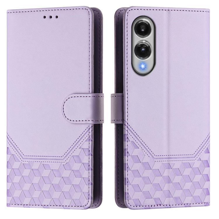 For Samsung Galaxy S25 Edge 5G Honeycomb Embossing RFID Leather Phone Case