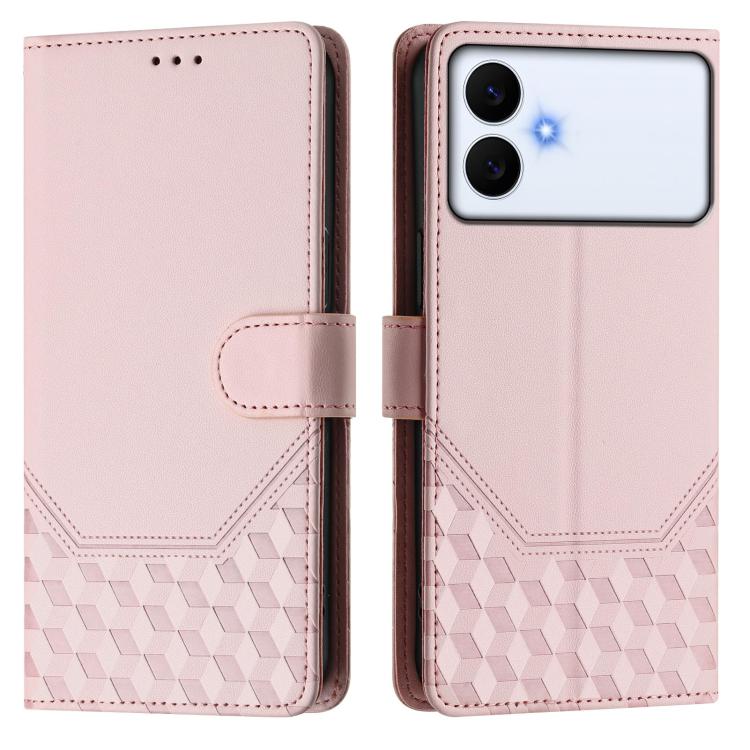 For Samsung Galaxy S26 Edge 5G Honeycomb Embossing RFID Leather Phone Case