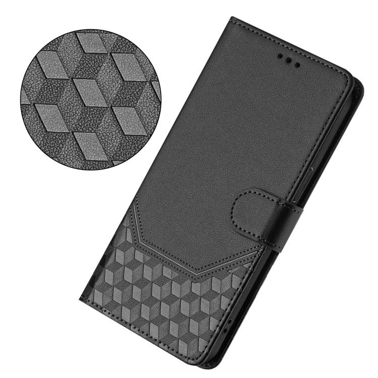 For Samsung Galaxy S26 Edge 5G Honeycomb Embossing RFID Leather Phone Case