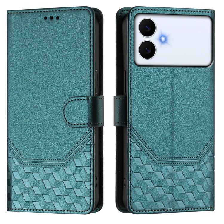 For Samsung Galaxy S26 Edge 5G Honeycomb Embossing RFID Leather Phone Case