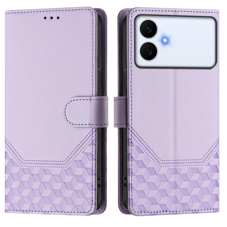 For Samsung Galaxy S26 Edge 5G Honeycomb Embossing RFID Leather Phone Case
