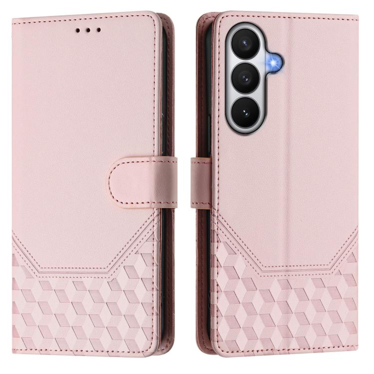 For Samsung Galaxy S26 5G Honeycomb Embossing RFID Leather Phone Case