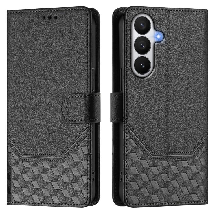 For Samsung Galaxy S26 5G Honeycomb Embossing RFID Leather Phone Case