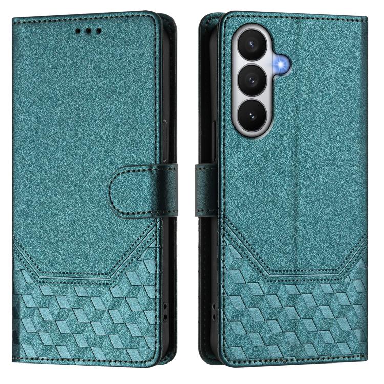 For Samsung Galaxy S26 5G Honeycomb Embossing RFID Leather Phone Case