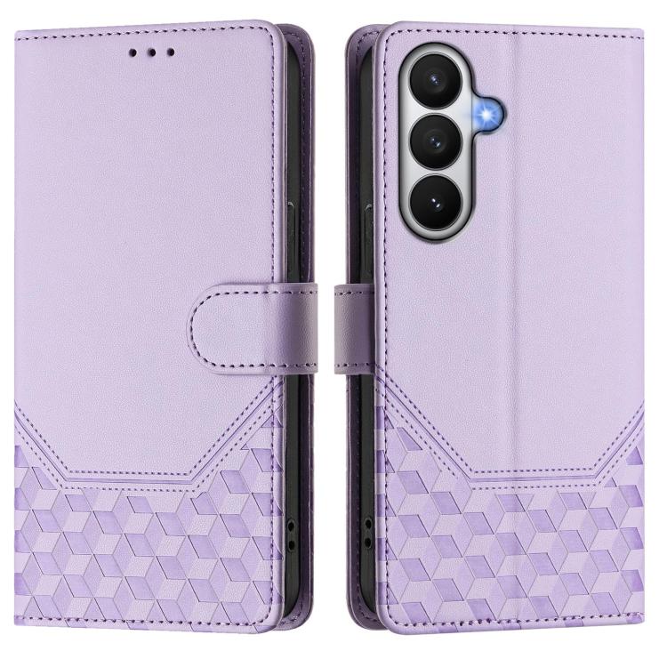 For Samsung Galaxy S26 5G Honeycomb Embossing RFID Leather Phone Case