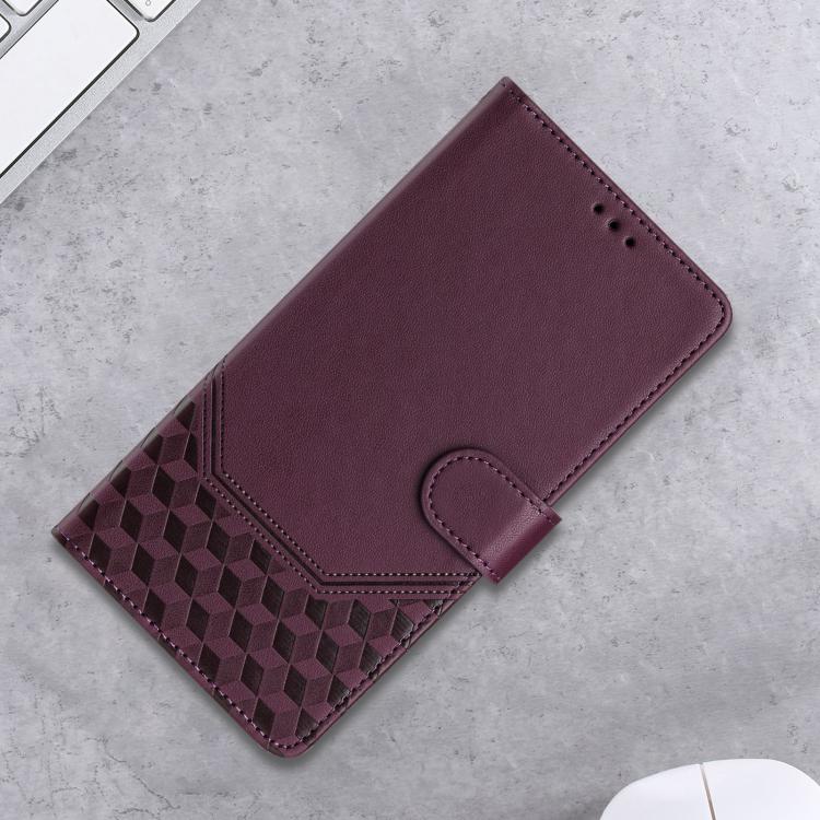 For Samsung Galaxy S26 Ultra 5G Honeycomb Embossing RFID Leather Phone Case
