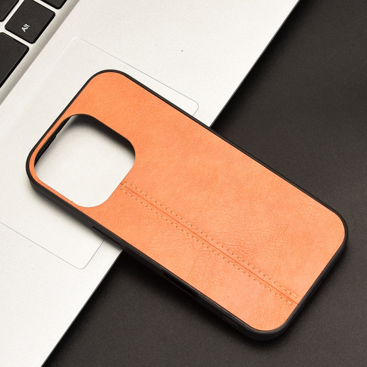 For iPhone 16 Pro Max Cow Pattern Sewing Back Cover Phone Case