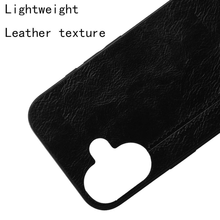 For iPhone 16 Cow Pattern Sewing Back Cover Phone Case