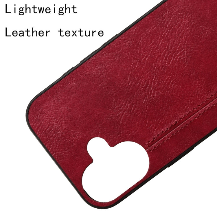 For iPhone 16 Cow Pattern Sewing Back Cover Phone Case
