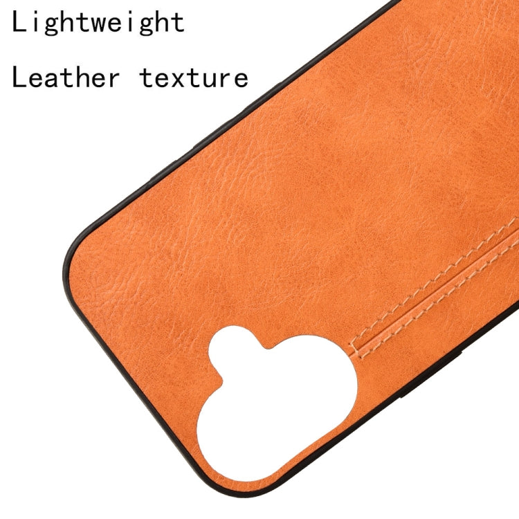 For iPhone 16 Cow Pattern Sewing Back Cover Phone Case