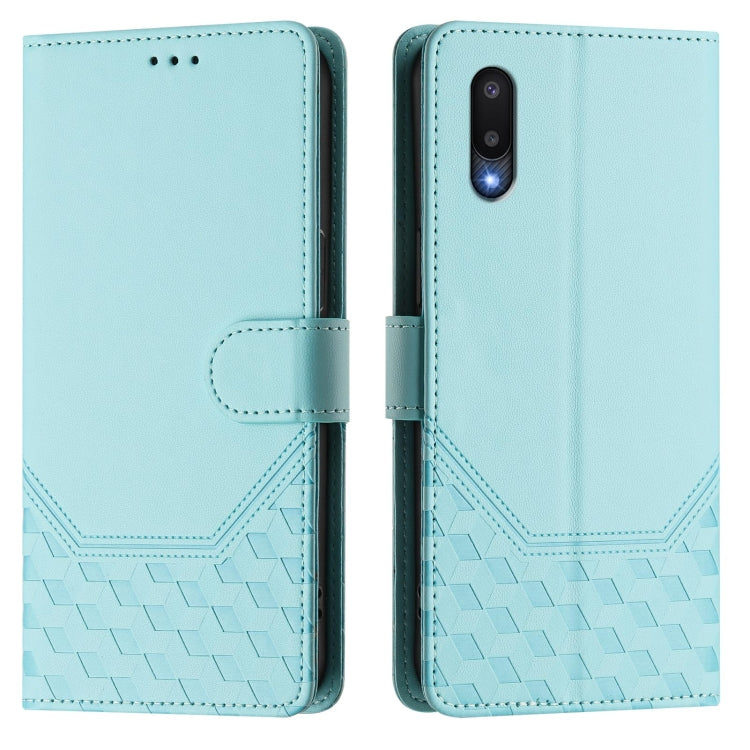 For Samsung Galaxy A02 / M02 Honeycomb Embossing RFID Leather Phone Case