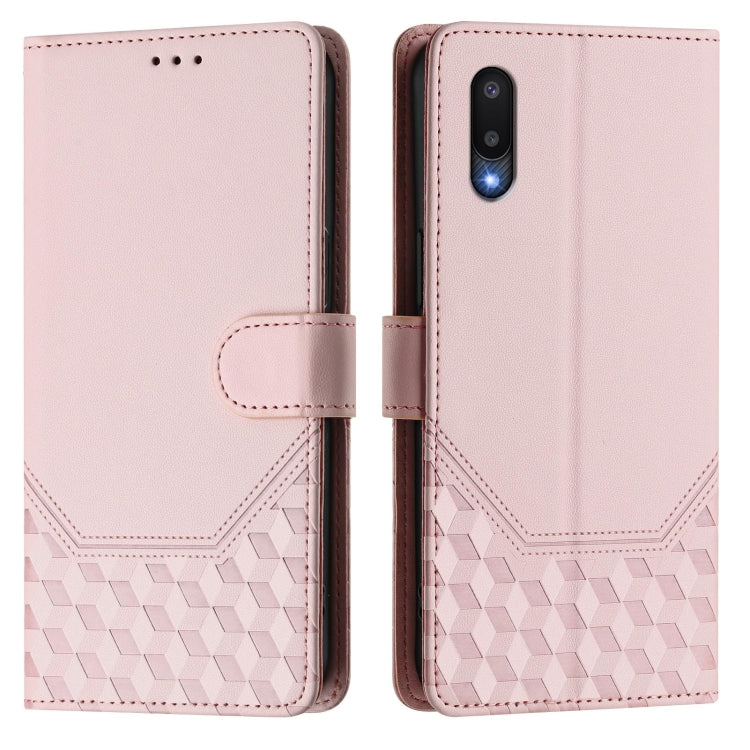 For Samsung Galaxy A02 / M02 Honeycomb Embossing RFID Leather Phone Case