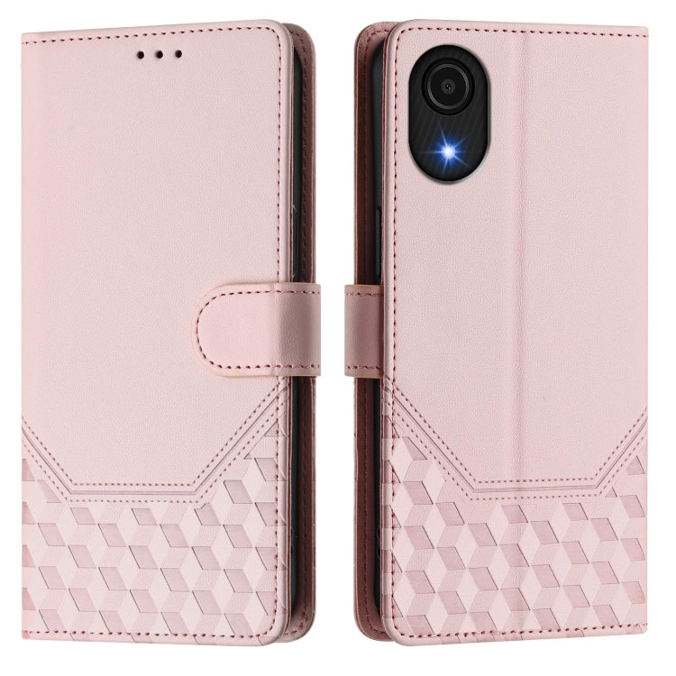 For Samsung Galaxy A03 Core Honeycomb Embossing RFID Leather Phone Case