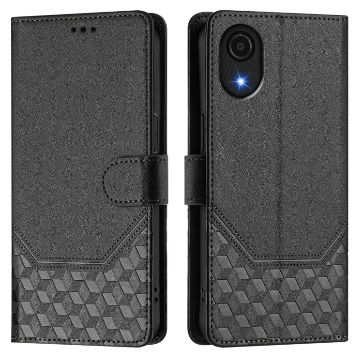 For Samsung Galaxy A03 Core Honeycomb Embossing RFID Leather Phone Case