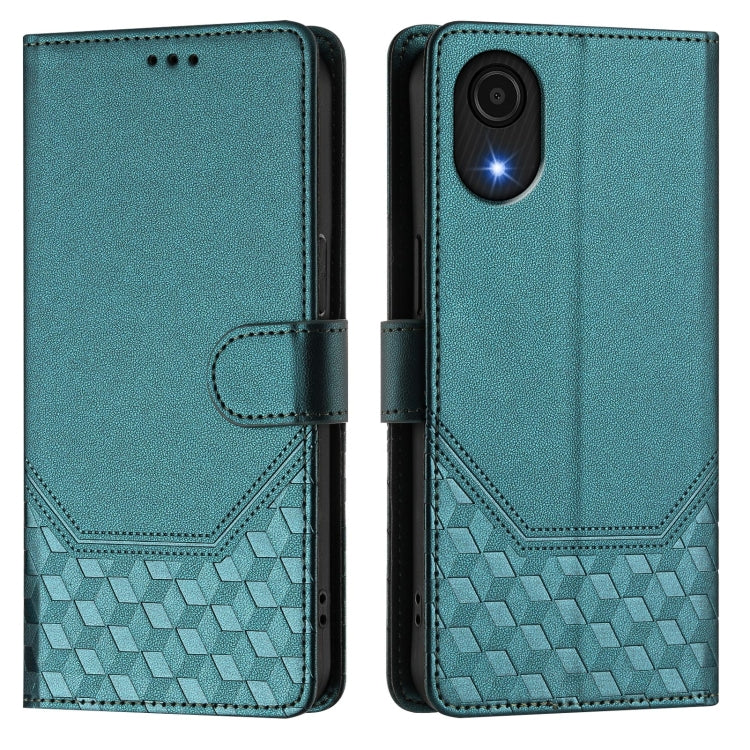 For Samsung Galaxy A03 Core Honeycomb Embossing RFID Leather Phone Case