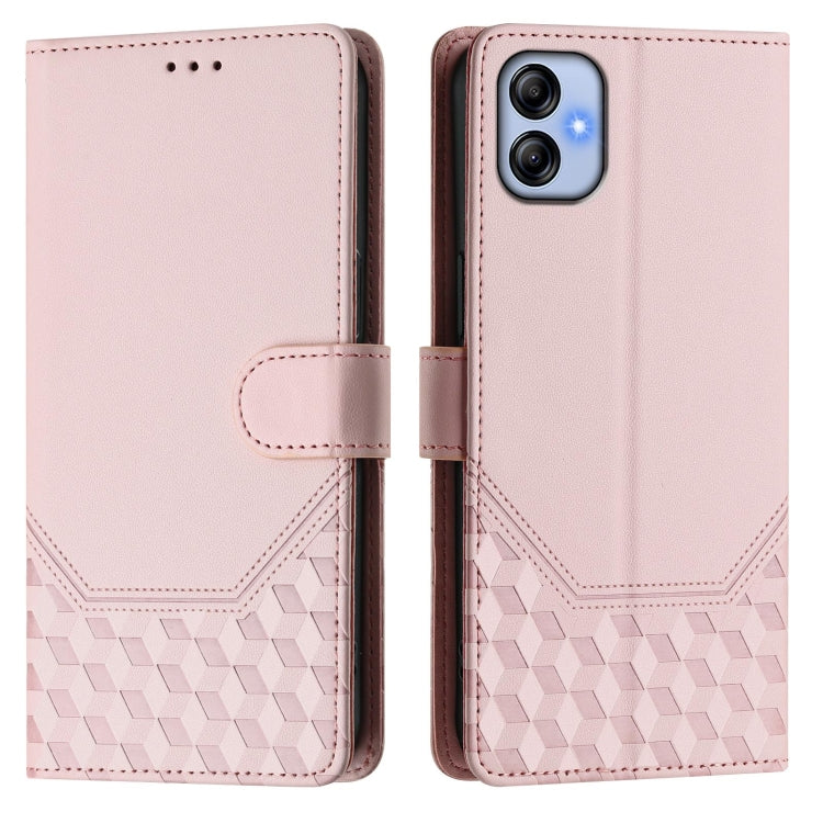 For Samsung Galaxy A04e / F04 / M04 Honeycomb Embossing RFID Leather Phone Case
