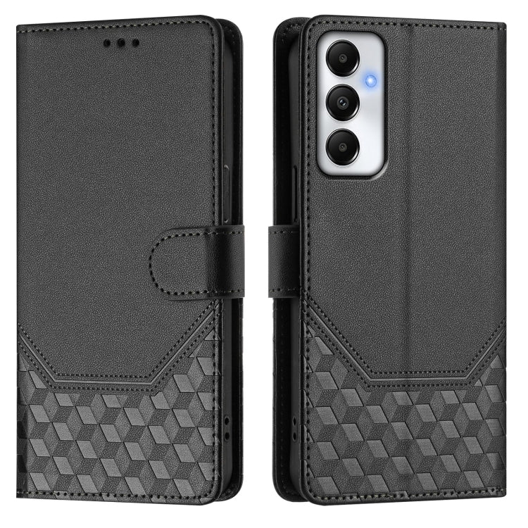 For Samsung Galaxy A05s 4G Global Honeycomb Embossing RFID Leather Phone Case