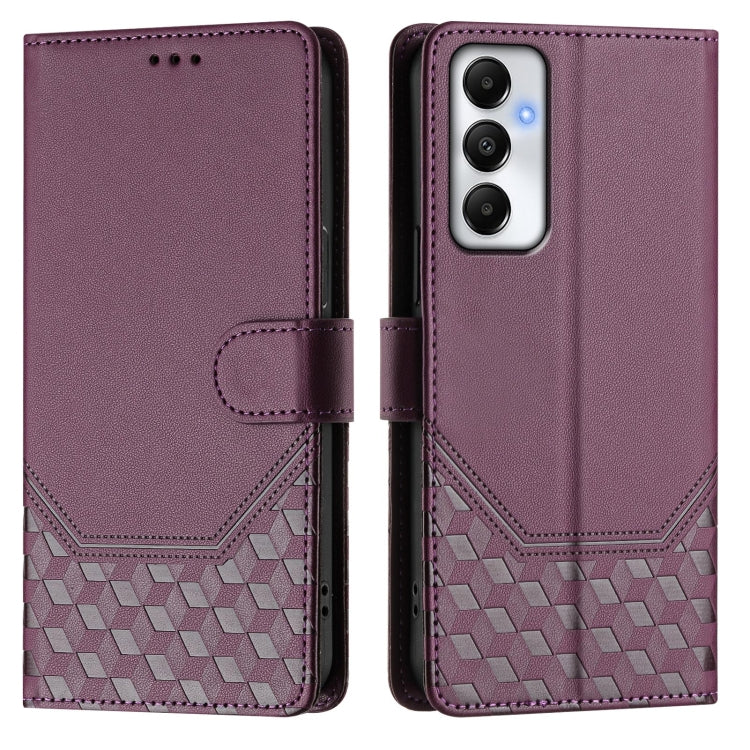 For Samsung Galaxy A05s 4G Global Honeycomb Embossing RFID Leather Phone Case