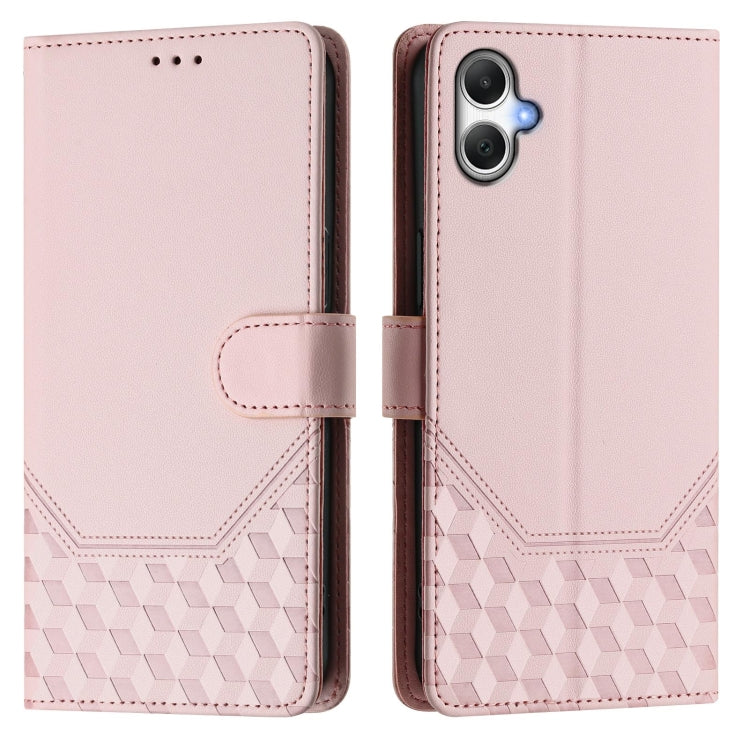 For Samsung Galaxy A06 Honeycomb Embossing RFID Leather Phone Case