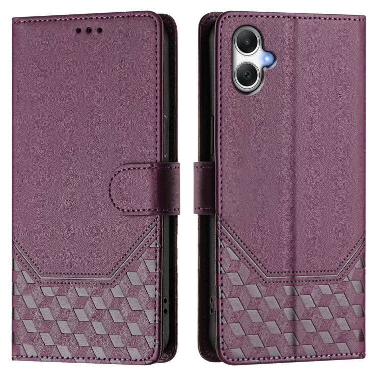 For Samsung Galaxy A06 Honeycomb Embossing RFID Leather Phone Case