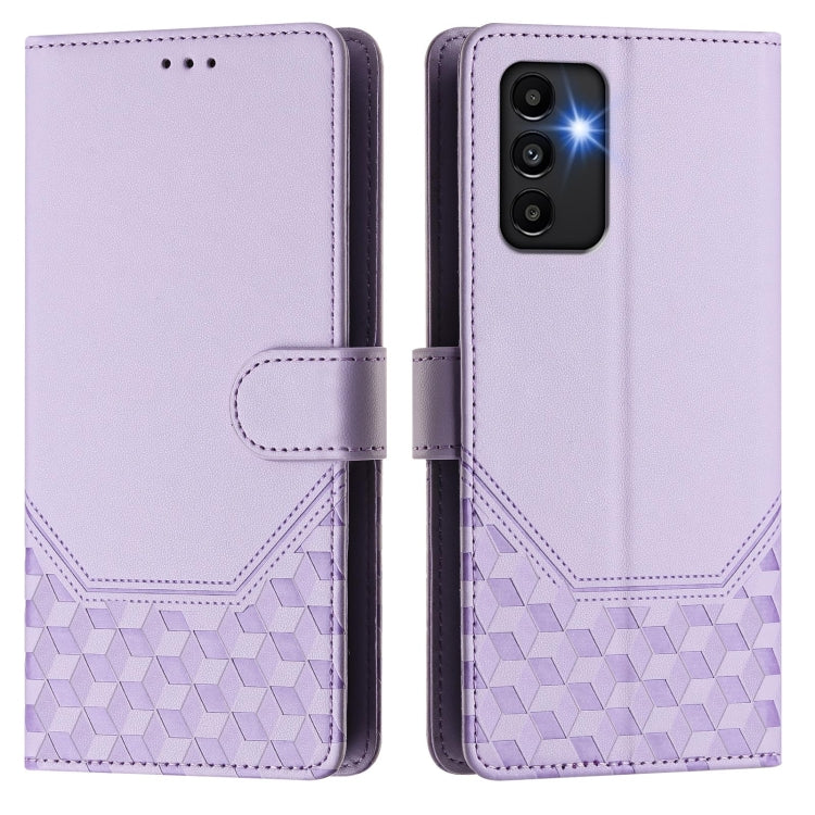 For Samsung Galaxy A13 5G / 4G / A04s / A04 Honeycomb Embossing RFID Leather Phone Case