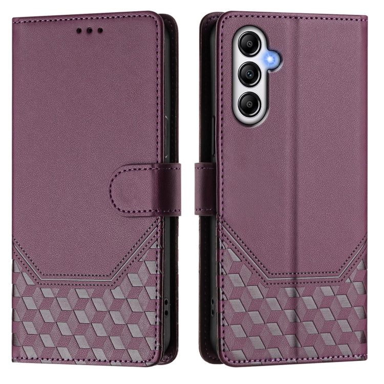 For Samsung Galaxy A14 5G / 4G Honeycomb Embossing RFID Leather Phone Case