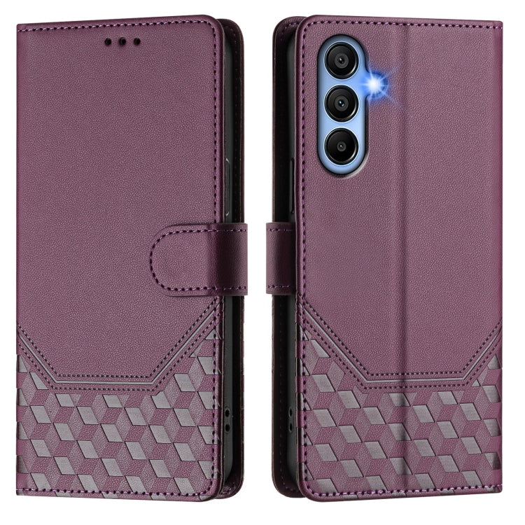 For Samsung Galaxy A15 5G / 4G Honeycomb Embossing RFID Leather Phone Case