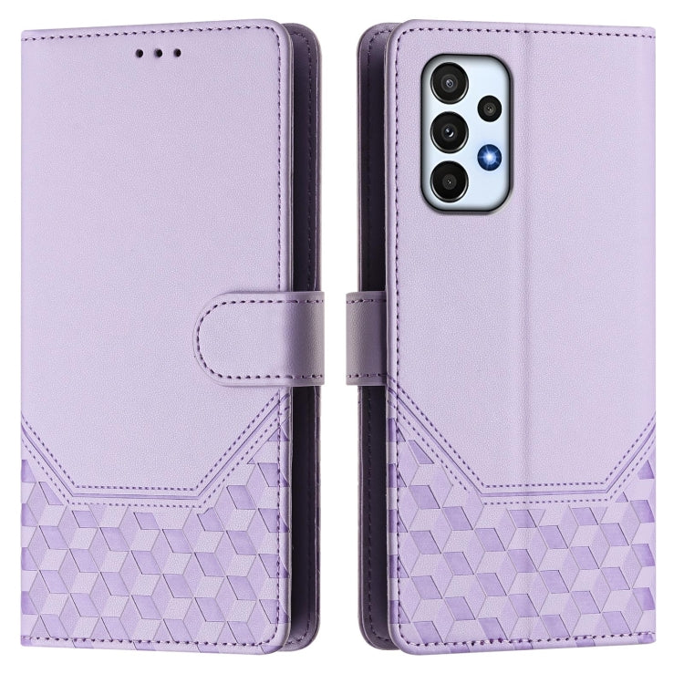 For Samsung Galaxy A23 5G / 4G / M23 5G Honeycomb Embossing RFID Leather Phone Case